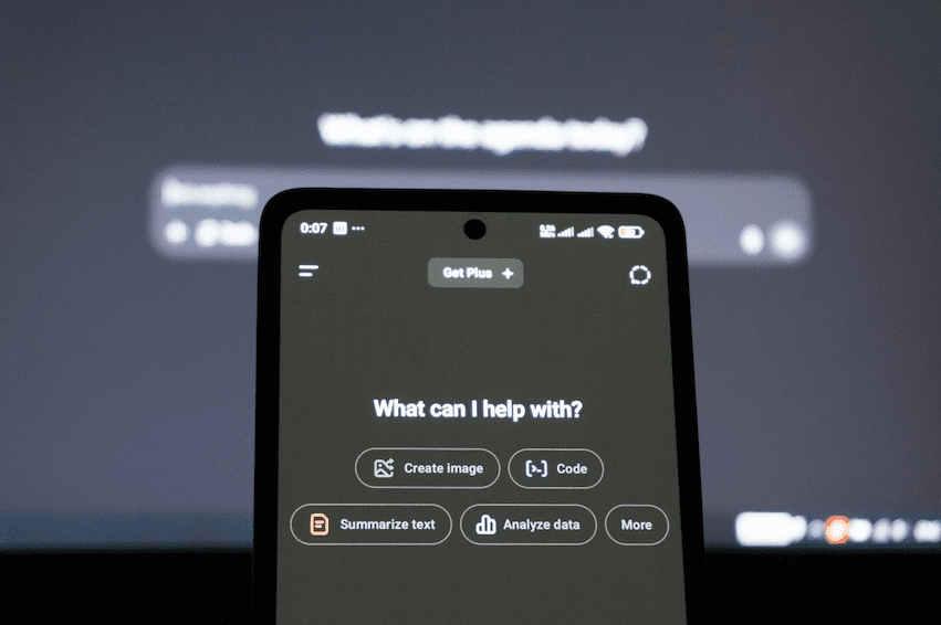 AI search engine on a mobile phone